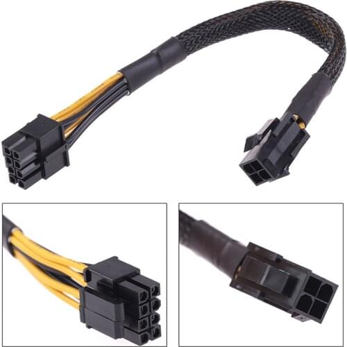 1Pc 20cm 4 Pin Male To 8 Pin Female CPU Power Converter Cable Lead Adapter 4Pin To 8pin Extension Wire
