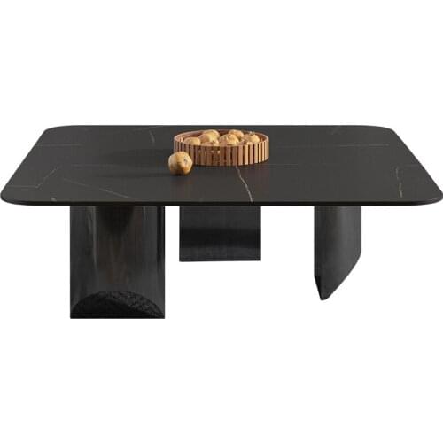 Italian style rock board coffee table combination square villa living room home designer creative minimalist round coffee table