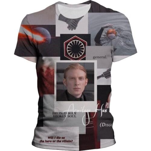 Disney Summer Fashion Star Wars Actor character photo comic style 3D T-shirt Mens Woman Child clothes for teens funny t shirts