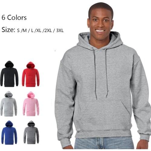 Fashion Casual Mens Hoodies Autumn Winter Coat Lovers Hoodies Solid ColorTops Hip Hop Street wear Sweatshirts Skateboard Hooded