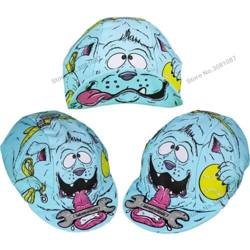 Cartoons Dog Cycling Cap Funny Bike Wear Pro Team Cycling Hat Road Mtb Headwear