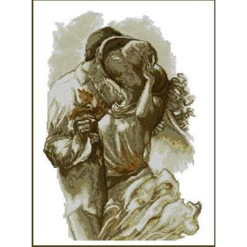 Luca-S B2296 Autumn couple 43-58 Cross Stitch Kit Packages Counted Cross-Stitching Kits New Cross stich Painting Set