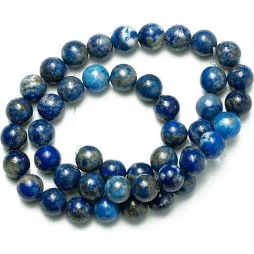 Wholesale 4 6 8 10 12mm Natural Lapis Lazuli Stone Beads Round Loose Beads for Jewelry Making Accessories Necklace Bracelet DIY