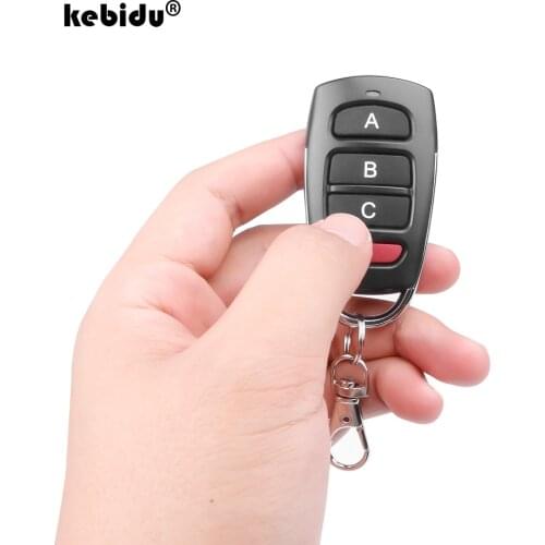 Kebidu Wireless RF 433mhz Remote Control Copy Code Garage Door Gate Duplicator 433 Mhz Key Remote Opener