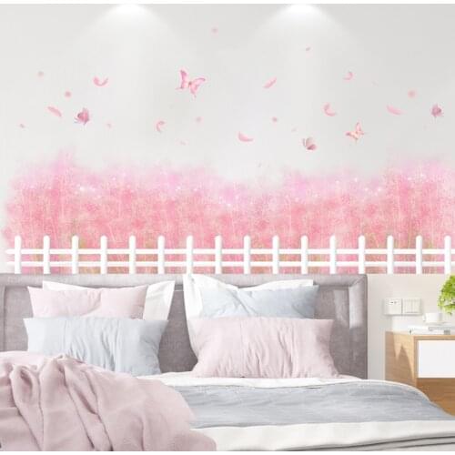 [shijuekongjian] Chaotic Grass Wall Stickers DIY Flower Plant Wall Decals for Living Room Kids Bedroom Kitchen House Decoration