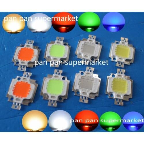 10W LED chip Integrated High power 10w LED RGB White Warm white red green blue yellow Full spec4000k 10000k 20000k 25000k 30000k