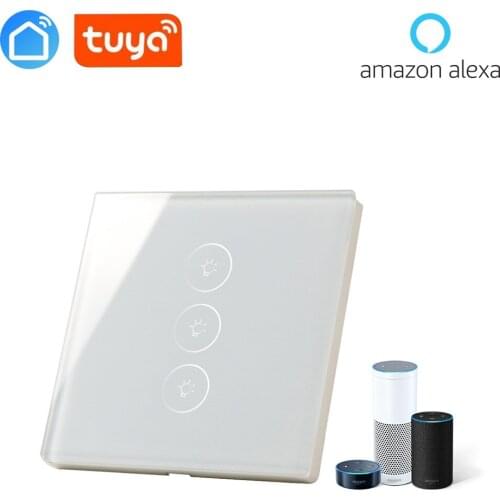 Touch Switch Smart Light Switches Panel Wall interruptor 3 Gang wifi light switch EU Standard Work with Alexa/Google Home/echo