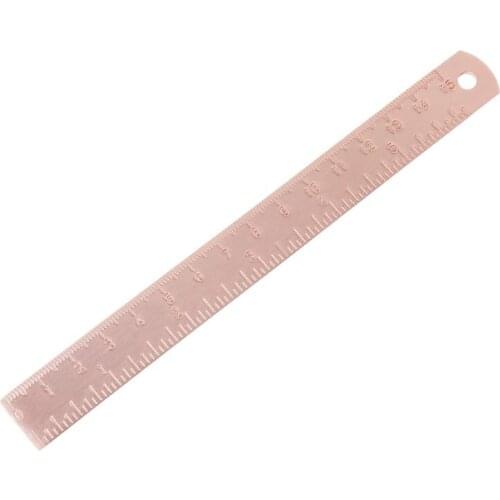 Vintage Copper Brass Ruler Bookmark Label Book Mark Cartography Painting Measuring Tool Office School Stationery