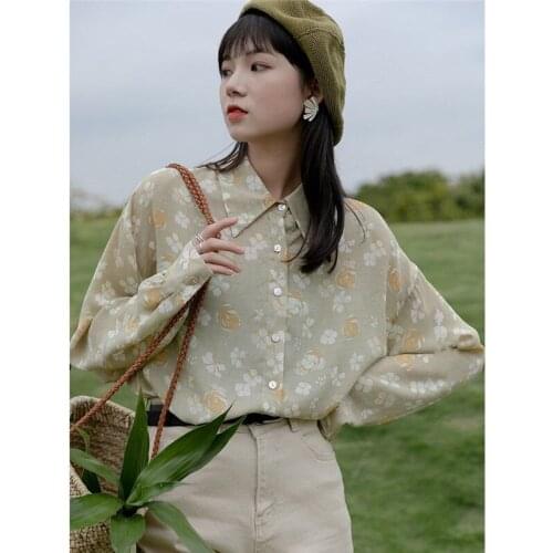 Women Beach Wear Green Loose Floral Chiffon Blouse Shirt Kimono Cardigan Casual Cardigan Ladies Tops Plus Size 2021