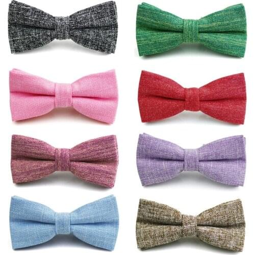 100pcs/lot new fashion candy color menss adult cotton bowtie/business bow tie for men