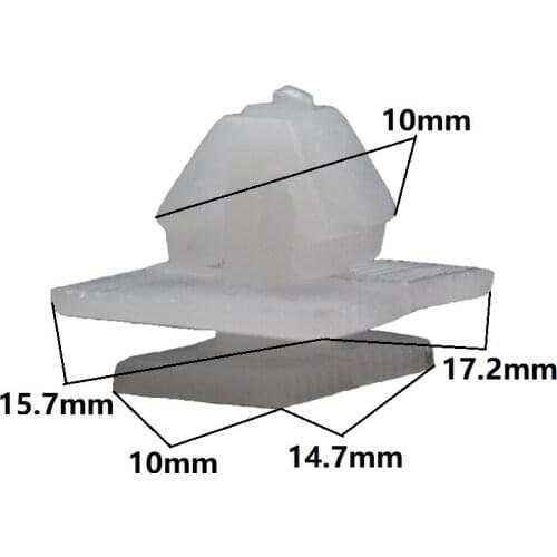 100PCS Door Guard Plate Retainer Buckle White 10mm Plastic Fixed Trim Panel Fastener Clips For Hyundai