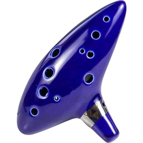 12 Holes Ocarina Kiln-fired Ceramic Alto C Legend of Ocarina of Time Flute Musical Instruments Ocarina Craft Gift