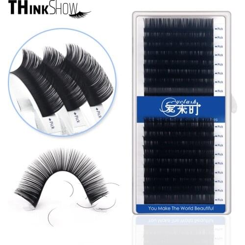 16Rows/case Individual Eyelash Extension All Size Faux Cils Mink False Eyelashes Artificial Lashes For Makeup Supplies