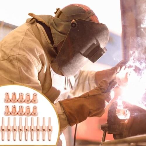 20pcs Red Copper Extended Long Plasma Cutter Tip Electrodes&Nozzles Kit M4YC