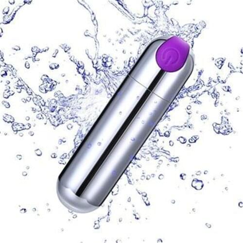 3 inch Waterproof Rechargeable Adult Massager Pen Dildo Vibrator for Women Silver Gold Color