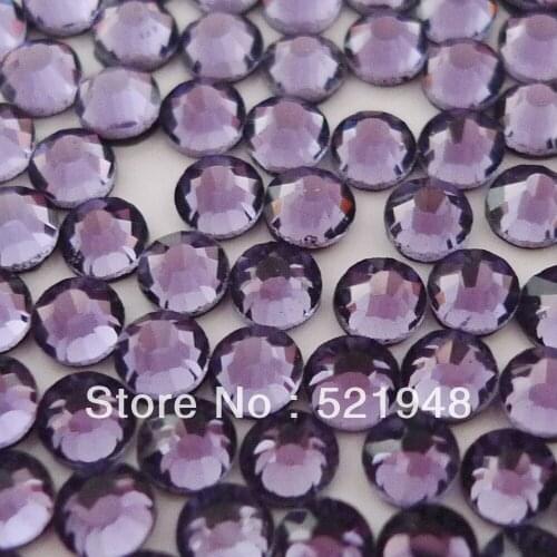 AAAA SS10-SS30 Violet Color Galss DMC Hotfix Rhinestone iron on Flatback Loose Crystal Shoe Clothing Nail Art Decoration