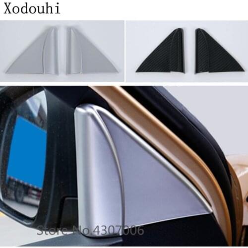 Car Cover Front A Column Lamp Frame Triangle Audio Speak Sound Cover Ring Circle Trim 2pcs For Nissan Terra 2018 2019 2020