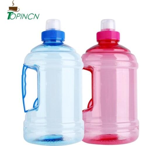 Large Capcity Water Bottle 1/2L Shaker Bottle with Handle Outdoor Fitness Running Gym Training Party Plastic Sports Bottles