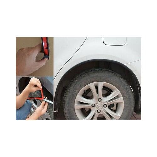 118'' Black Car Fender Flare Extension Wheel Eyebrow Moulding Trim Protector Lip