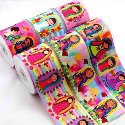 DIY Handmade Materials grosgrain ribbon 50 yard per size printed cartoon ribbon 47287