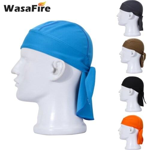 Men Women Quick Dry Sport Cap Outdoor Bandanas Breathable Pure Color Motor Head Scarf Bicycle Bike Headwear