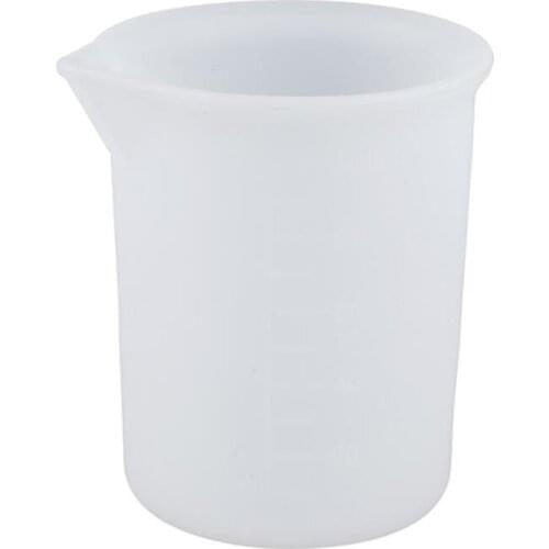 Graduated Measuring Cup Transparent Silicone Cup Kitchen Bar Supplies For Baking Beaker Liquid Without Handle Measuring glasses