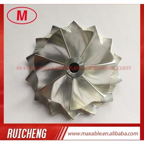 GT28 49.70/67.40mm 7+7 blades high performance turbo billet/milling/aluminum 2618 compressor wheel for 446179-0094/816366-0001