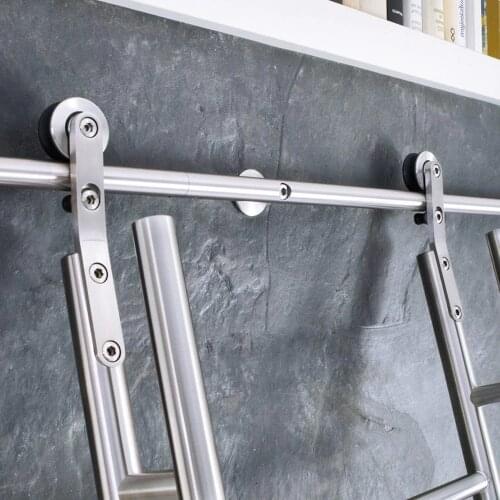 Kinmade Stainless Steel Round Tube Sliding Ladder Hardware Library Ladder Track Kit