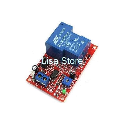 Red Optocoupler Adjustable Delay Time Timer Relay Module 24V DC 30Amp