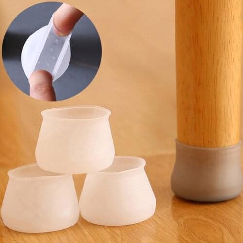 8pcs/lot Non-slip Able Feet Cover Floor Protector Foot Protection Bottom Cover Pads Table Chair Leg Silicone Cap Pad Furniture