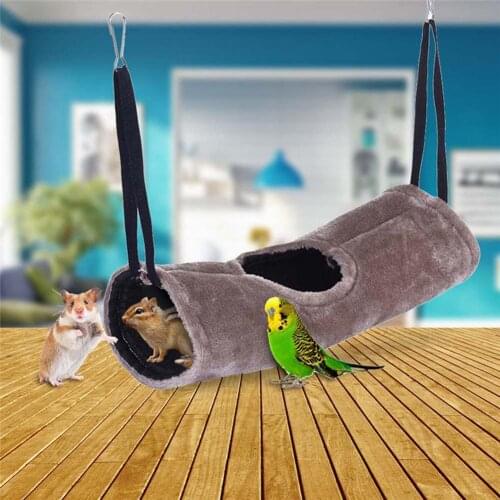 Pet Cute Soft Hanging Bed Little Pet Rat Warm Bed Rat Hammock Squirrel Winter Toys Pet Hamster Cage for House Hanging Nest Cage