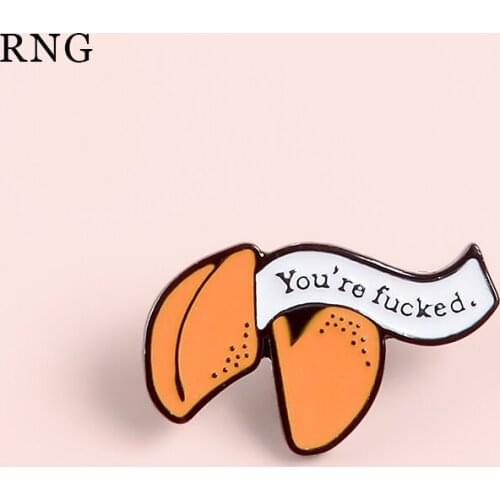 RNG New Orange Mango Enamel Pin White Letter Ribbon Lapel Pin Backpack Badge Sweater Jewelry Jewelry Brooch Gift