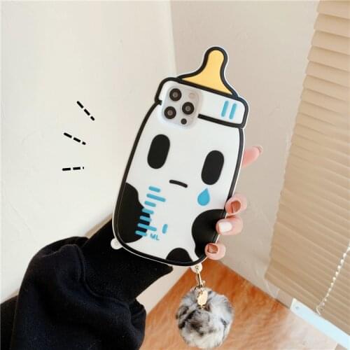 Cute milk bottle kid girl gift Soft Silicone Phone Case For Huawei Mate40 30 20 P30 P20 Pro Plus Nova 8 7 6 5 7se 5i 7i 8se 4 3