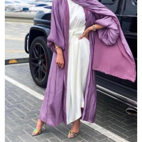 Turkey Eid Muslim Women Abaya Dress Dubai Lace-up Lantern Sleeve Maxi Dresses Moroccan Kaftan Robe Musulman Arab Islamic Clothes