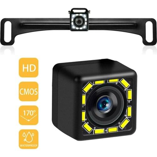 Universal Car License Plate Backup Camera 12LED Vehicle Rear View Parking Camera Widely applicable to cars, mini-vans, etc