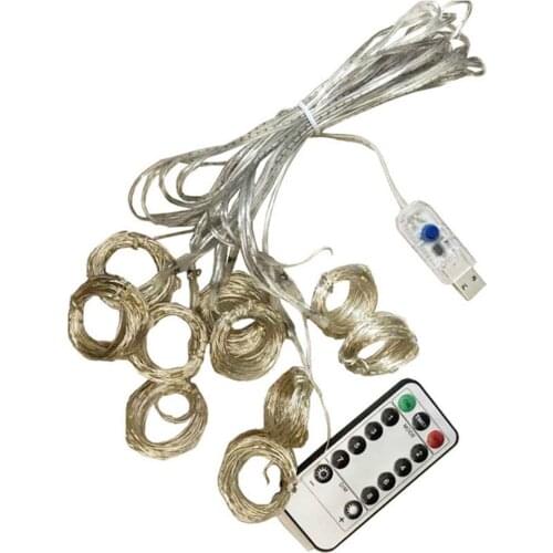 USB Remote Control 3*3 Meters 300 Lights Copper Wire Lights Curtain Lights String Ice Lights Christmas Day Lights String White L