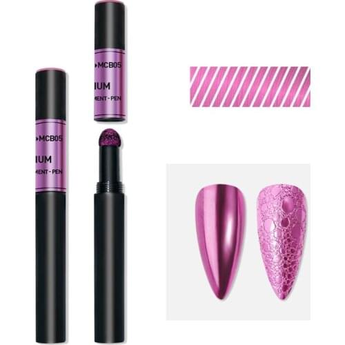 Q1FB Nail cushion pencil aurora Mirror powder gold and silver pencil