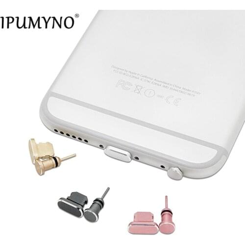 IPUMYNO 10 sets Mobile phone 3.5mm Audio earphone 3.5 Dust Plug charger port interface stopple for iPhone X 8 7 5S 6 6s plus