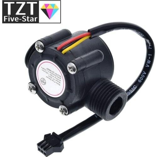 TZT Water flow sensor flowmeter Hall flow sensor Water control 1-30L/min 2.0MPa YF-S201
