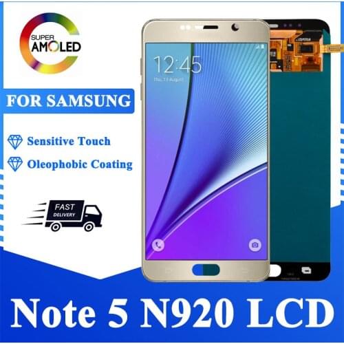 5.7'' Super Amoled LCD For SAMSUNG Galaxy Note 5 Display LCD Touch Screen For SAMSUNG Note5 N920A N9200 N920 N920C Repair Parts