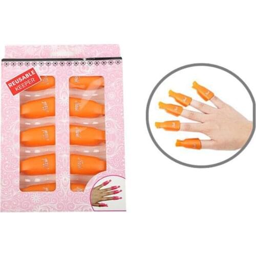 10PCS Plastic Soak Off Nail Polish Remove UV Gel Soak Off Cap Clip Fingers Wrap Varnish Manicure Removal Tool Clean Wrap Cap
