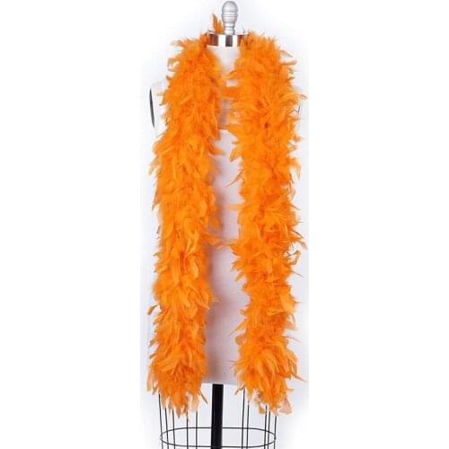 2 Meters Super Thicken Chandelle Turkey Feathers Boa Trim 80g Skirt Scarf/Costume/Shaw Party Marabou Feathers for Crafts Plumas