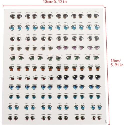 Anime Figurine Eyes Stickers Doll Face Organ Paster Clay Cartoon Decals