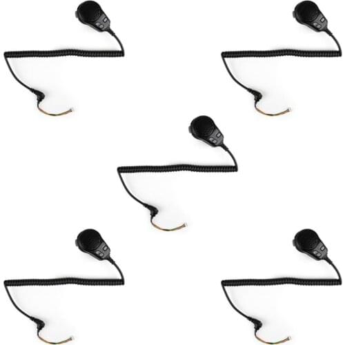 Artudatech 5Pcs HM-164B Speaker Hand Microphone For Icom IC M304 M412 M45 M59 Radio