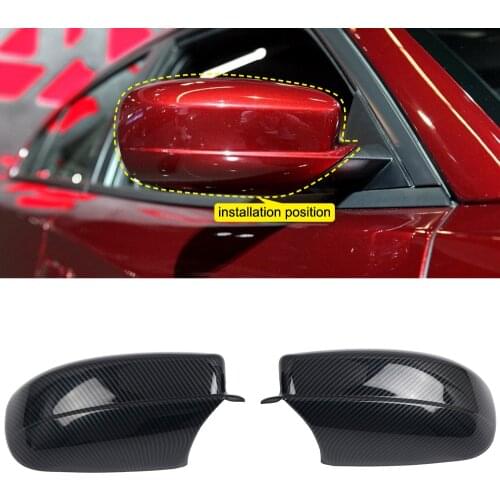 Car Accessories for Dodge Charger 2011-2020 ABS Carbon Fiber Side Rearview Mirrors Decoration Cover Trim 2pcs