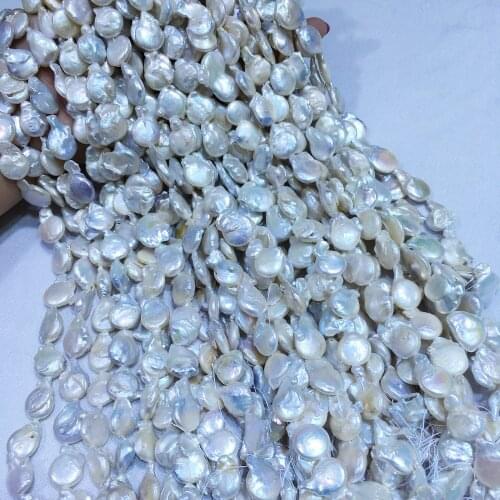 Natural freshwater pearl high quality 36 cm perforated loose beads DIY ladies necklace bracelet production 12-16mm