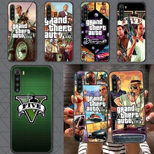 Grand Theft Auto GTA GTA5 Phone case For Xiaomi Redmi Note 7 7A 8 8T 9 9A 9S 10 K30 Pro Ultra black pretty bumper silicone back