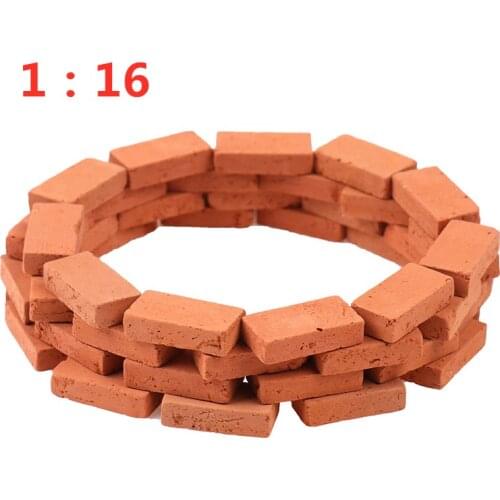Hot Sale 50PCS 1/16 Miniature Simulation Brick Diy Sand Table Diorama Landscape Scenery 16*8*4.5mm