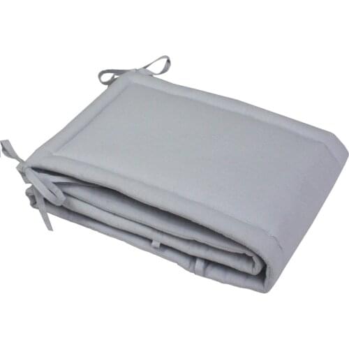 Jaju Baby Handmade, Plain Gray Floor Crib Side Protection Special Size, Baby Barrier Set