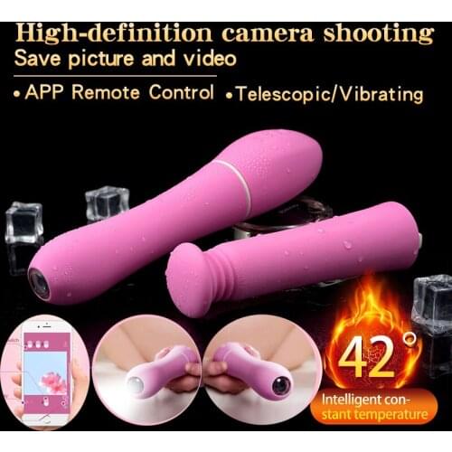 Camera For Vaginal/Anus Massager Telescopic Dildo Thrusting Heating Remote Control Vibrator Magic Wand Sex Tools For Females
